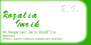 rozalia imrik business card